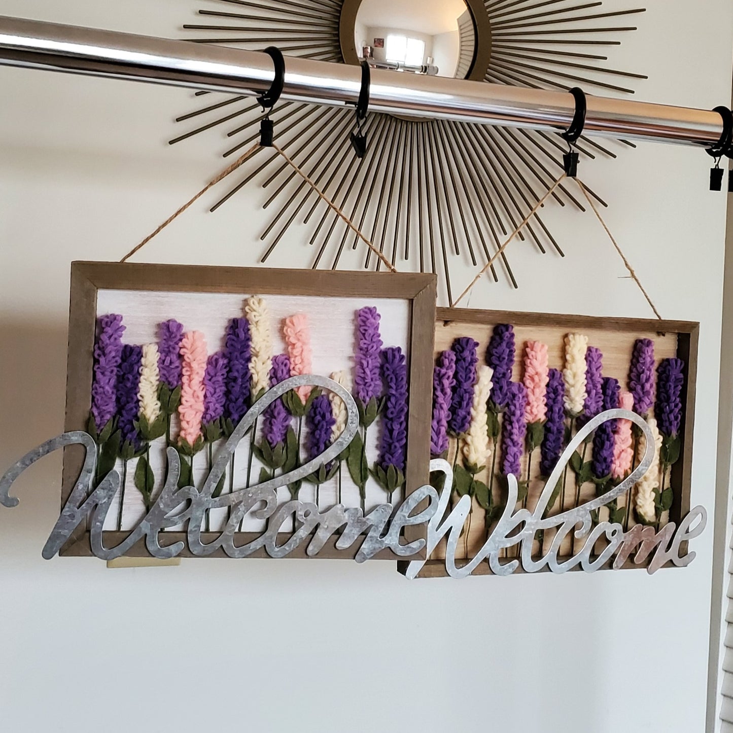 Lavender Welcome Sign