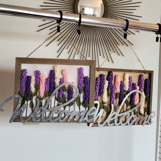 Lavender Welcome Sign