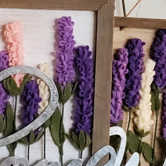 Lavender Welcome Sign