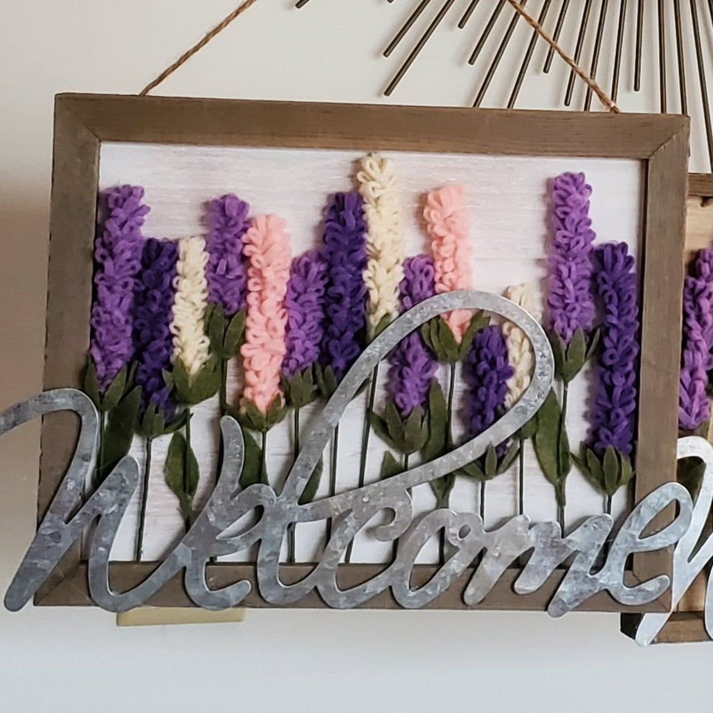 Lavender Welcome Sign