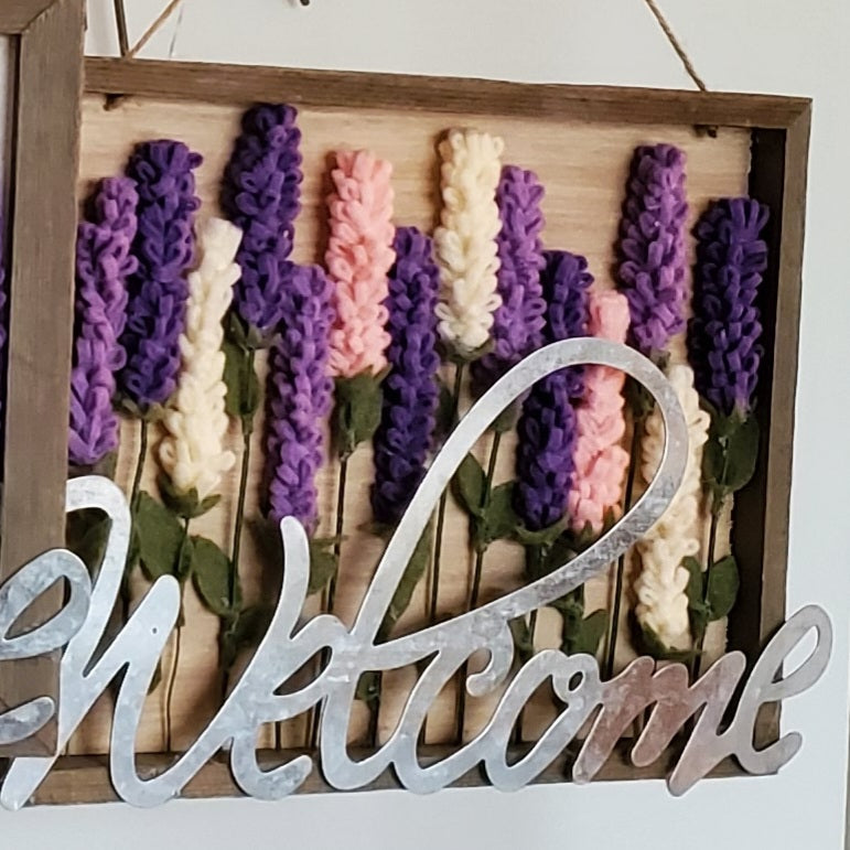 Lavender Welcome Sign